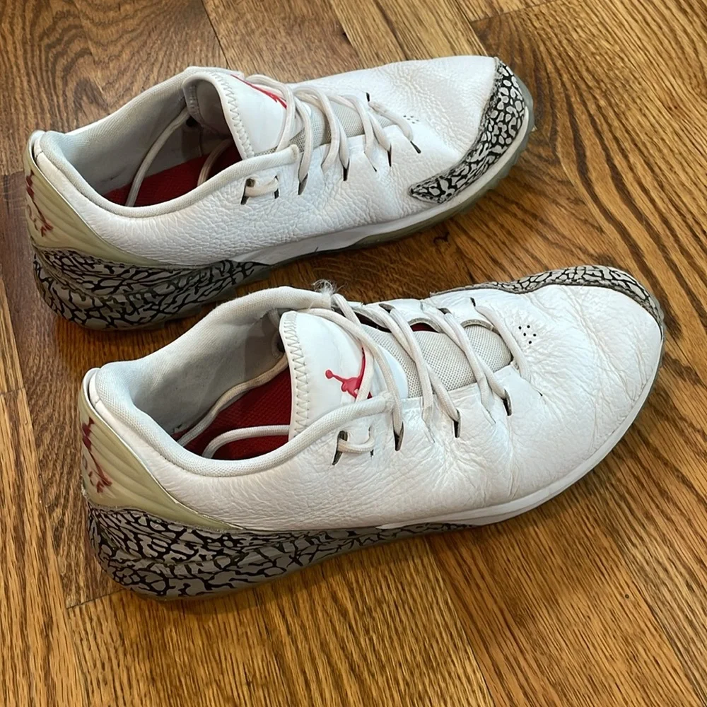 Nike Air Jordan ADG White Cement Golfing Shoes Men's Size 8.5.